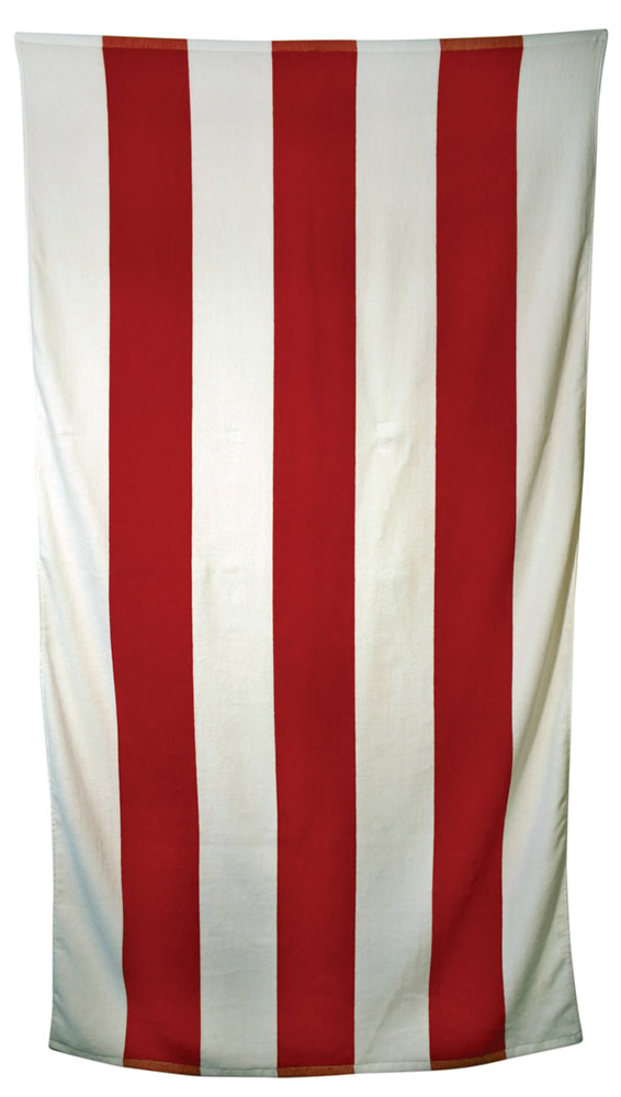 Red White Striped Towel